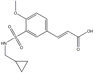 3-{3-[(cyclopropylmethyl)sulfamoyl]-4-methoxyphenyl}prop-2-enoic acid Struktur