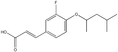 3-{3-fluoro-4-[(4-methylpentan-2-yl)oxy]phenyl}prop-2-enoic acid Struktur