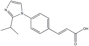 3-{4-[2-(propan-2-yl)-1H-imidazol-1-yl]phenyl}prop-2-enoic acid Struktur