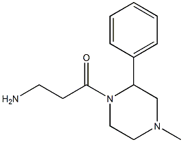 3-amino-1-(4-methyl-2-phenylpiperazin-1-yl)propan-1-one Struktur