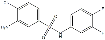 3-amino-4-chloro-N-(3,4-difluorophenyl)benzene-1-sulfonamide Struktur