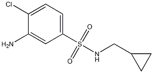 3-amino-4-chloro-N-(cyclopropylmethyl)benzene-1-sulfonamide Struktur