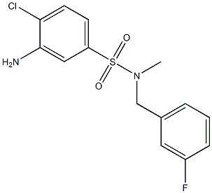 3-amino-4-chloro-N-[(3-fluorophenyl)methyl]-N-methylbenzene-1-sulfonamide Struktur