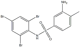 3-amino-4-methyl-N-(2,4,6-tribromophenyl)benzene-1-sulfonamide Struktur