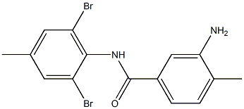 3-amino-N-(2,6-dibromo-4-methylphenyl)-4-methylbenzamide Struktur