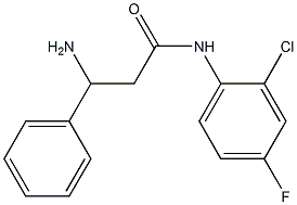 3-amino-N-(2-chloro-4-fluorophenyl)-3-phenylpropanamide Struktur