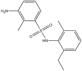 3-amino-N-(2-ethyl-6-methylphenyl)-2-methylbenzene-1-sulfonamide Struktur