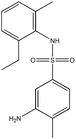 3-amino-N-(2-ethyl-6-methylphenyl)-4-methylbenzene-1-sulfonamide Struktur