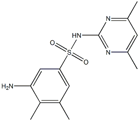 3-amino-N-(4,6-dimethylpyrimidin-2-yl)-4,5-dimethylbenzene-1-sulfonamide Struktur