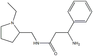 3-amino-N-[(1-ethylpyrrolidin-2-yl)methyl]-3-phenylpropanamide Struktur