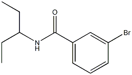 3-bromo-N-(1-ethylpropyl)benzamide Struktur