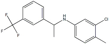 3-chloro-4-methyl-N-{1-[3-(trifluoromethyl)phenyl]ethyl}aniline Struktur