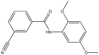 3-cyano-N-(2,5-dimethoxyphenyl)benzamide Struktur