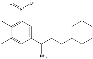 3-cyclohexyl-1-(3,4-dimethyl-5-nitrophenyl)propan-1-amine Struktur