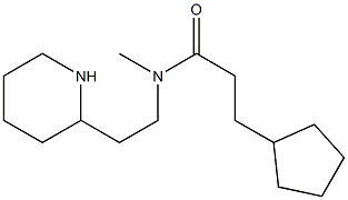 3-cyclopentyl-N-methyl-N-[2-(piperidin-2-yl)ethyl]propanamide Struktur