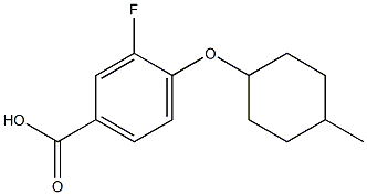 3-fluoro-4-[(4-methylcyclohexyl)oxy]benzoic acid Struktur