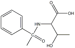 3-hydroxy-2-(1-phenylacetamido)butanoic acid Struktur