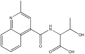 3-hydroxy-2-{[(2-methylquinolin-4-yl)carbonyl]amino}butanoic acid Struktur