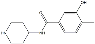 3-hydroxy-4-methyl-N-piperidin-4-ylbenzamide Struktur