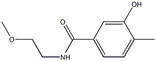 3-hydroxy-N-(2-methoxyethyl)-4-methylbenzamide Struktur