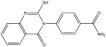 4-(4-oxo-2-sulfanyl-3,4-dihydroquinazolin-3-yl)benzamide Struktur