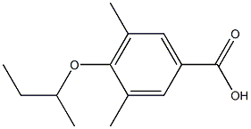 4-(butan-2-yloxy)-3,5-dimethylbenzoic acid Struktur