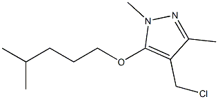 4-(chloromethyl)-1,3-dimethyl-5-[(4-methylpentyl)oxy]-1H-pyrazole Struktur