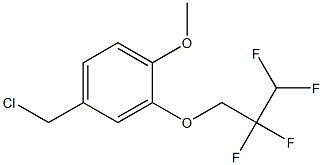 4-(chloromethyl)-1-methoxy-2-(2,2,3,3-tetrafluoropropoxy)benzene Struktur