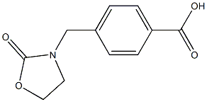 4-[(2-oxo-1,3-oxazolidin-3-yl)methyl]benzoic acid Struktur