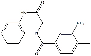 4-[(3-amino-4-methylphenyl)carbonyl]-1,2,3,4-tetrahydroquinoxalin-2-one Struktur