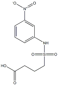 4-[(3-nitrophenyl)sulfamoyl]butanoic acid Struktur