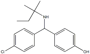 4-[(4-chlorophenyl)[(2-methylbutan-2-yl)amino]methyl]phenol Struktur