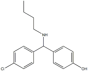 4-[(butylamino)(4-chlorophenyl)methyl]phenol Struktur