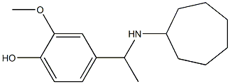 4-[1-(cycloheptylamino)ethyl]-2-methoxyphenol Struktur