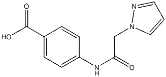 4-[2-(1H-pyrazol-1-yl)acetamido]benzoic acid Struktur