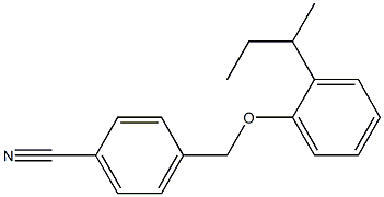 4-[2-(butan-2-yl)phenoxymethyl]benzonitrile Struktur