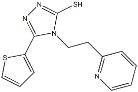 4-[2-(pyridin-2-yl)ethyl]-5-(thiophen-2-yl)-4H-1,2,4-triazole-3-thiol Struktur