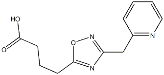 4-[3-(pyridin-2-ylmethyl)-1,2,4-oxadiazol-5-yl]butanoic acid Struktur