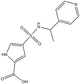 4-{[(1-pyridin-4-ylethyl)amino]sulfonyl}-1H-pyrrole-2-carboxylic acid Struktur