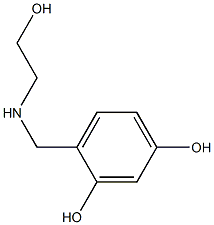 4-{[(2-hydroxyethyl)amino]methyl}benzene-1,3-diol Struktur