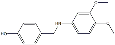 4-{[(3,4-dimethoxyphenyl)amino]methyl}phenol Struktur