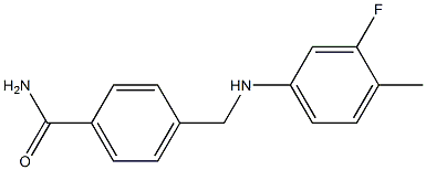 4-{[(3-fluoro-4-methylphenyl)amino]methyl}benzamide Struktur