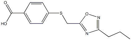 4-{[(3-propyl-1,2,4-oxadiazol-5-yl)methyl]thio}benzoic acid Struktur