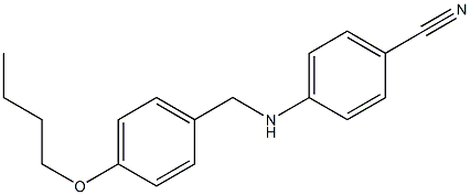 4-{[(4-butoxyphenyl)methyl]amino}benzonitrile Struktur