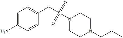 4-{[(4-propylpiperazine-1-)sulfonyl]methyl}aniline Struktur