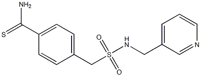 4-{[(pyridin-3-ylmethyl)sulfamoyl]methyl}benzene-1-carbothioamide Struktur