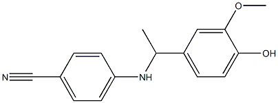 4-{[1-(4-hydroxy-3-methoxyphenyl)ethyl]amino}benzonitrile Struktur