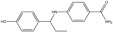 4-{[1-(4-hydroxyphenyl)propyl]amino}benzamide Struktur