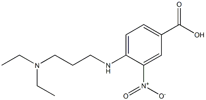 4-{[3-(diethylamino)propyl]amino}-3-nitrobenzoic acid Struktur