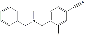 4-{[benzyl(methyl)amino]methyl}-3-fluorobenzonitrile Struktur